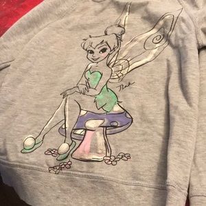 Girls gray EUC sweatshirt. Disney Tinkerbell